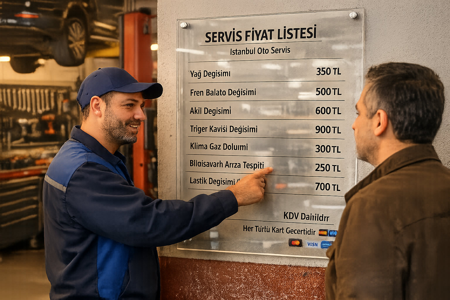 Seffaf fiyatlandirma ile servis hizmeti